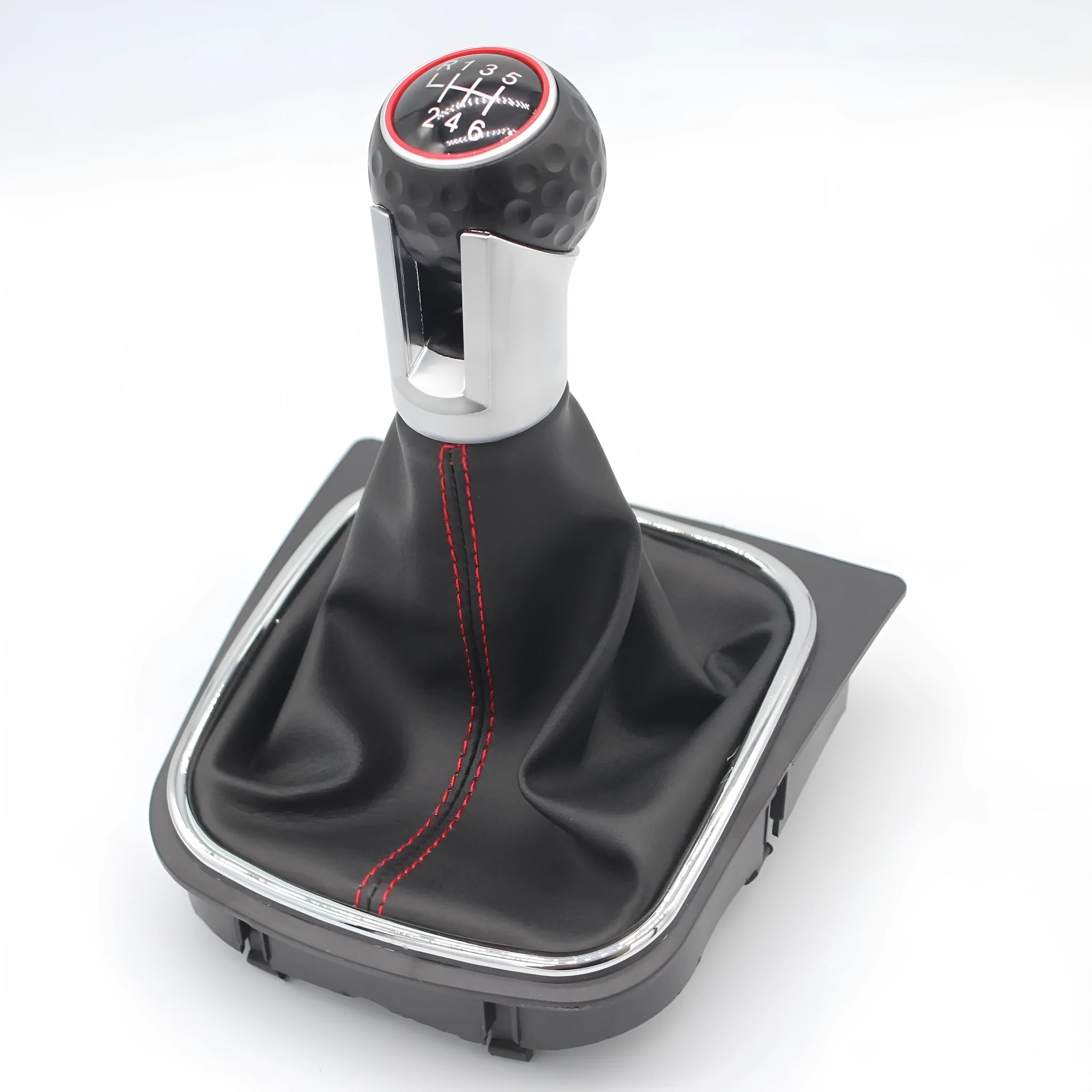 High-quality leather gear lever handball and dust boot replacement set for Volkswagen Golf manual models.