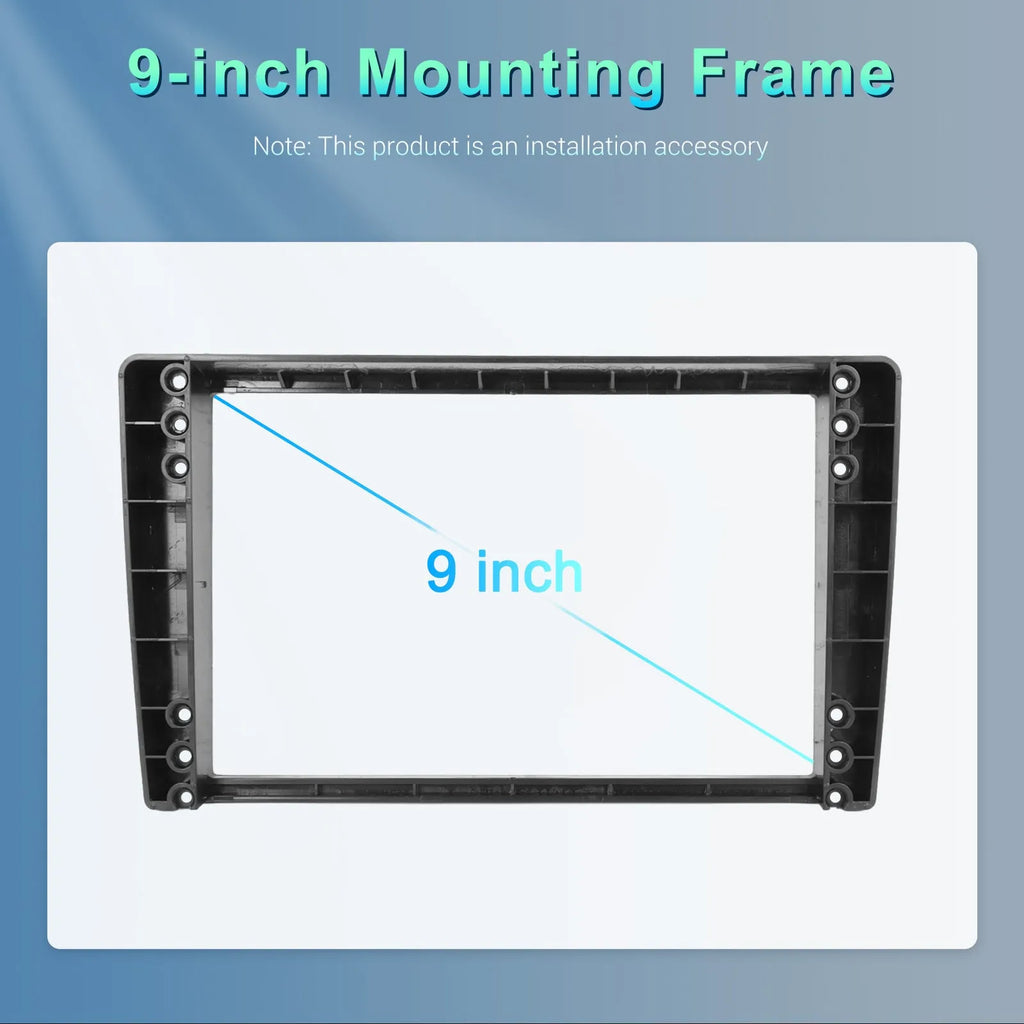 11.8-inch QLED Android car stereo dashboard unit with dual control knobs on screen.