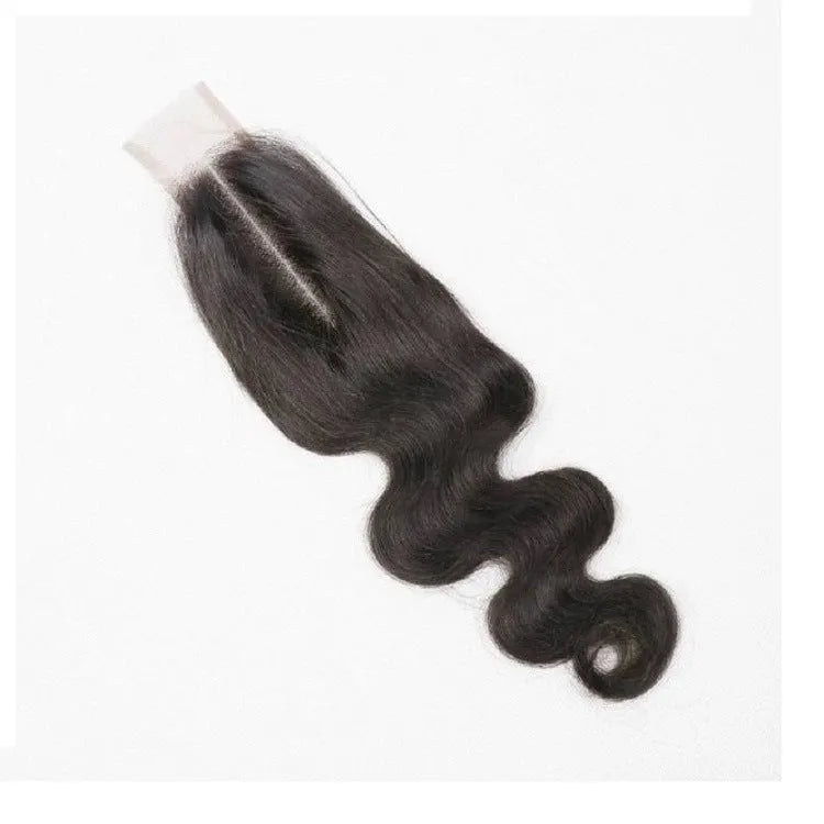 Natural colour straight human hair wig showing length options from 8 to 20 inches