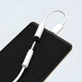 White Type-C digital audio adapter cable for Xiaomi, Samsung, and Huawei smartphones with bare wire output