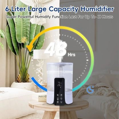 6L large-capacity humidifier with UV sterilization and remote control