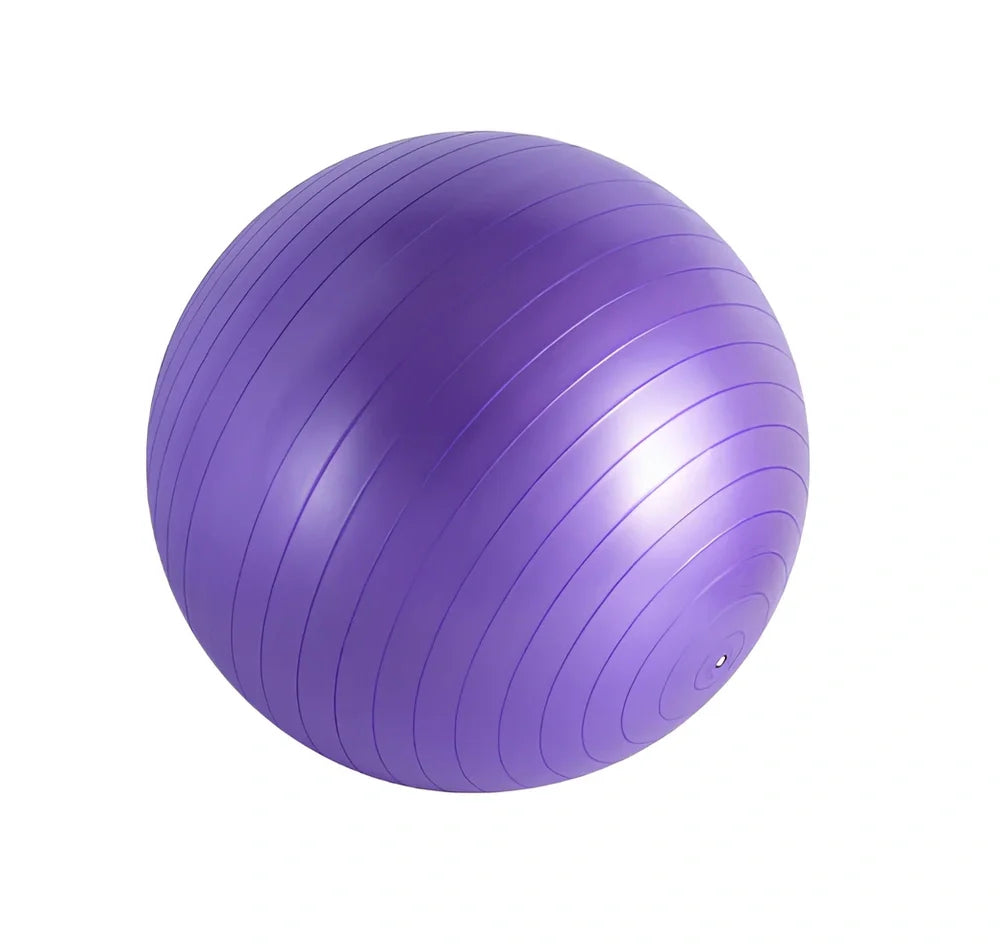 Children's anti-burst yoga ball in blue, 65cm diameter, environmental PVC for hip exercises and Pilates