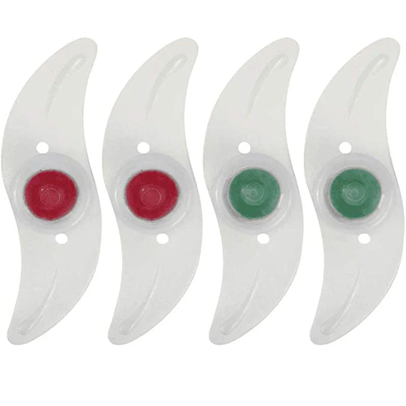 LED bicycle spoke lights attached to bike wheel, showcasing visibility and style options