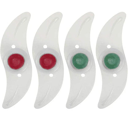 LED bicycle spoke lights attached to bike wheel, showcasing visibility and style options