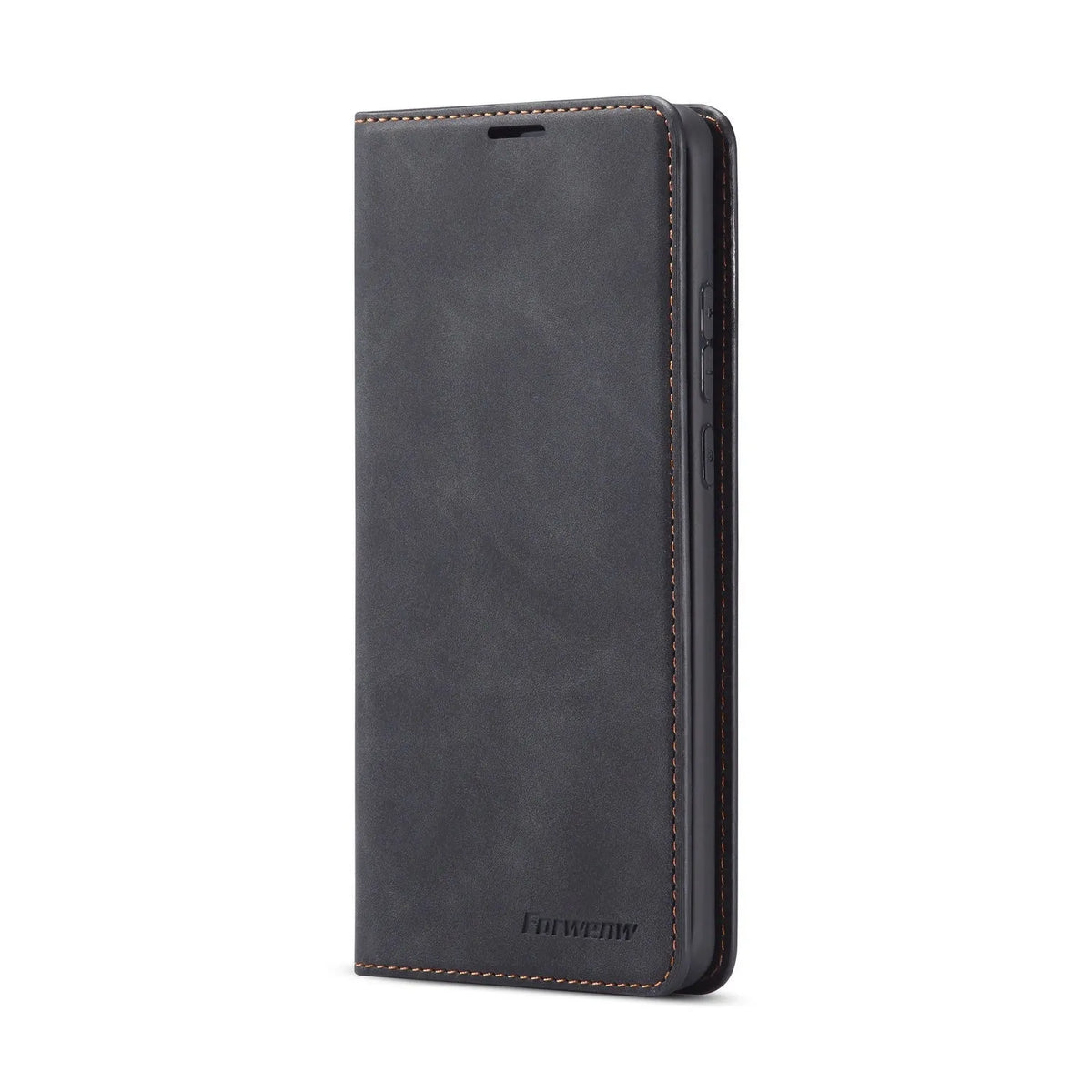 Flip-style card-inserting mobile phone case in black for Huawei P40Pro with card slots visible