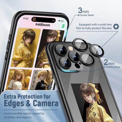 IPhone15 PRO PROMAX NFC Ink Screen Flip Phone Case with custom design