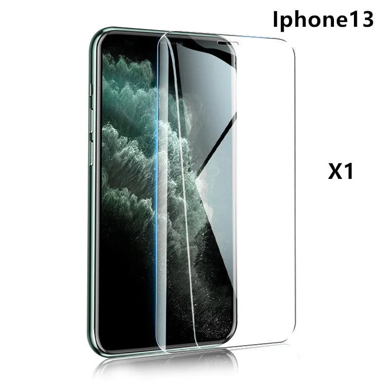 Tempered glass screen protector with 9H hardness and oleophobic coating for mobile phones.
