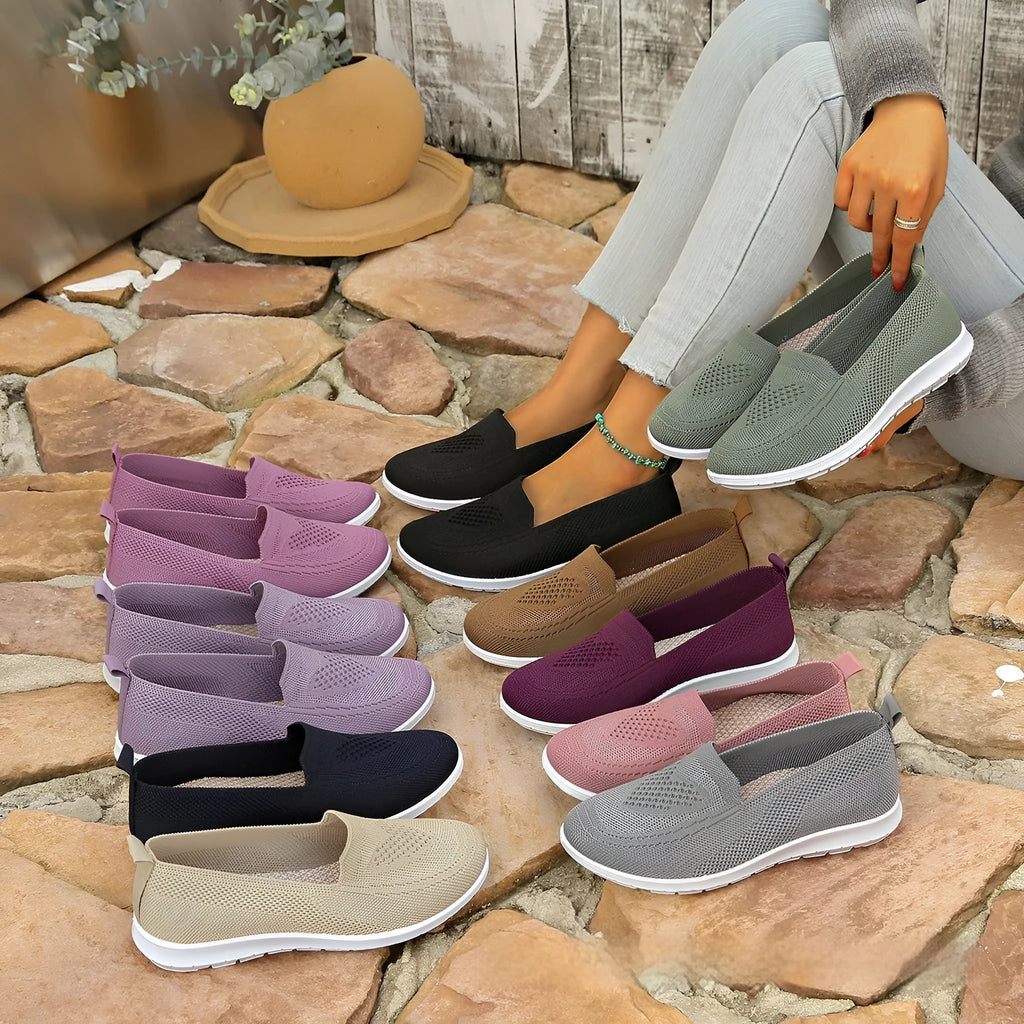 Women's plus size casual canvas shoes with mesh lining in multiple colour options