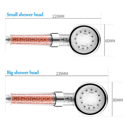 Colour-changing LED shower head with temperature sensor and high-pressure design