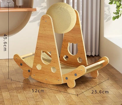 Durable sisal cat scratch board with integrated nest, perfect for protecting furniture and providing comfort for your cat