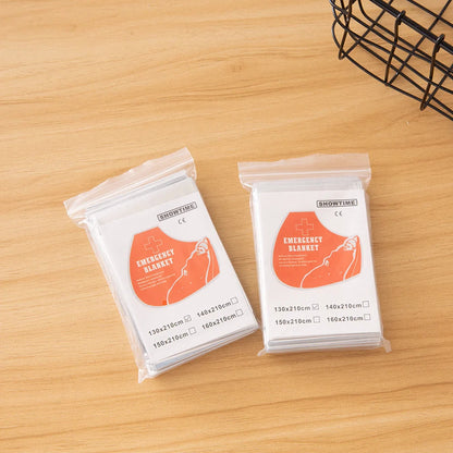 Double-sided silver and gold emergency thermal blanket for outdoor survival