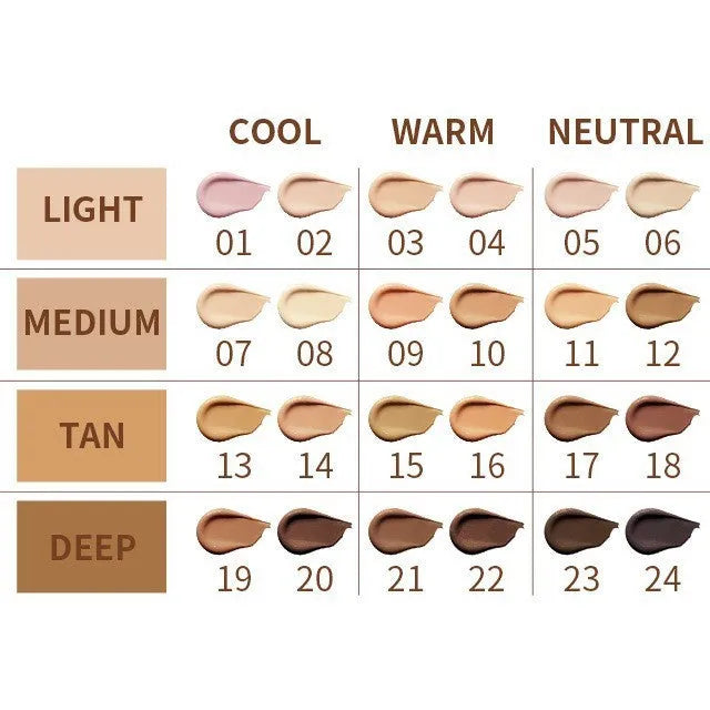 24-colour waterproof concealer contour stick in a liquid pen format for precise application.