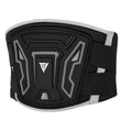 MDL1028 motorcycle riding waist support waistband in black or red, adjustable harness design for long-distance travel