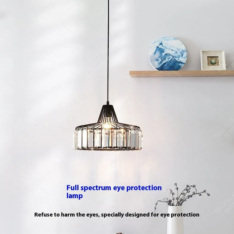 Modern crystal sun lamp droplight ceiling light in black or gold finish
