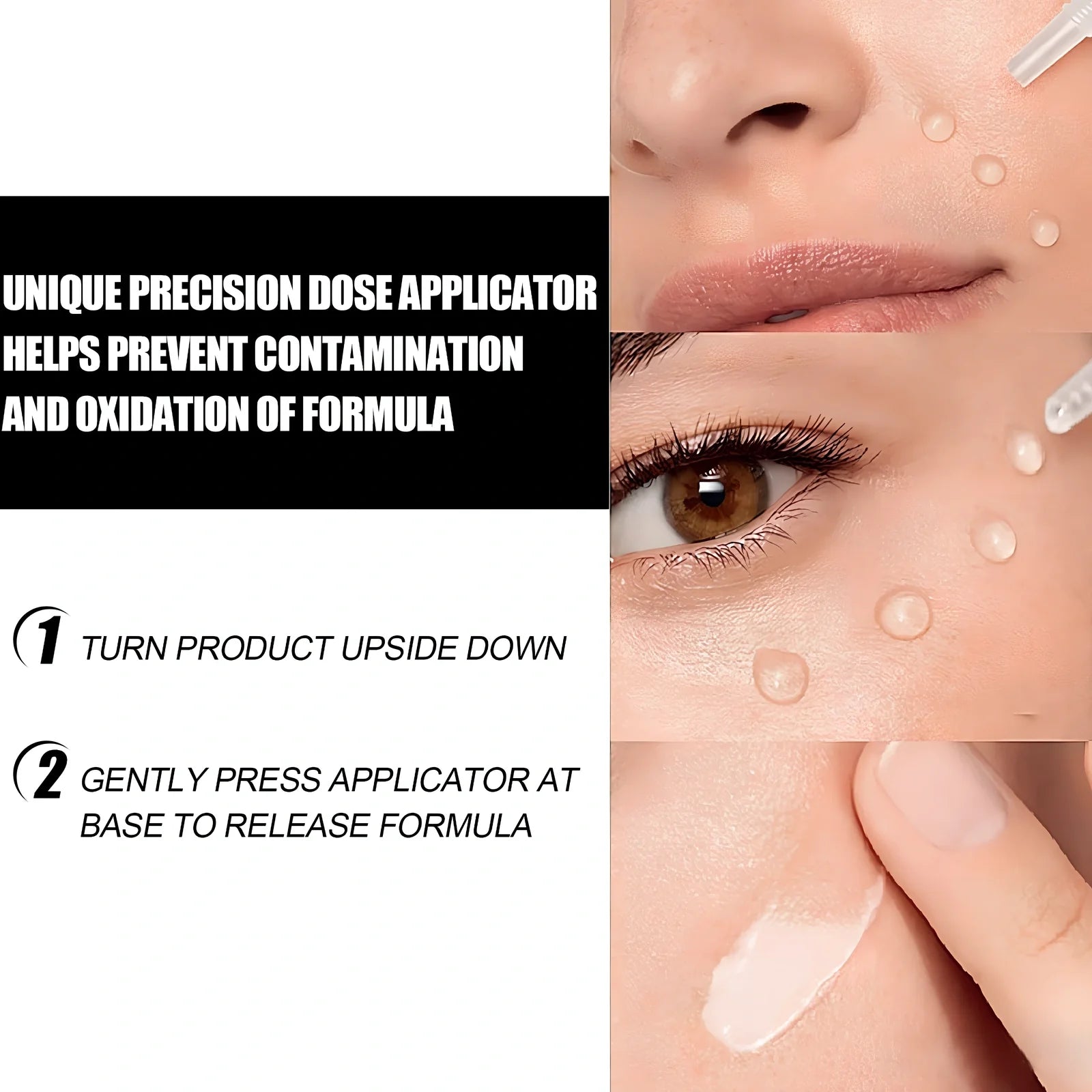 30ml anti-wrinkle essence bottle, 3.2cm x 8.3cm, with hyaluronic acid for fine line fading and skin firming