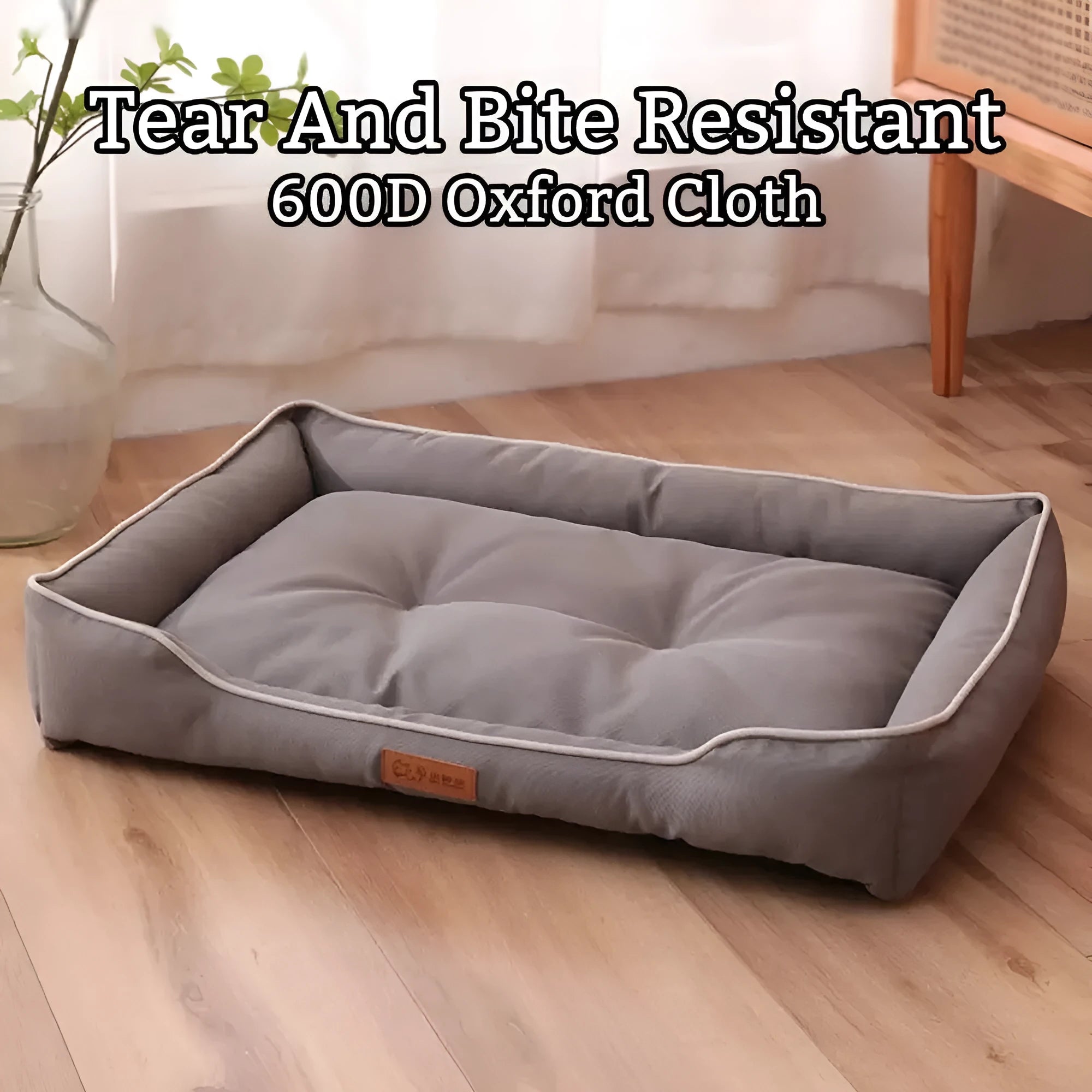 Scratch-resistant waterproof dog sofa bed in grey green blue or red colours with five size options