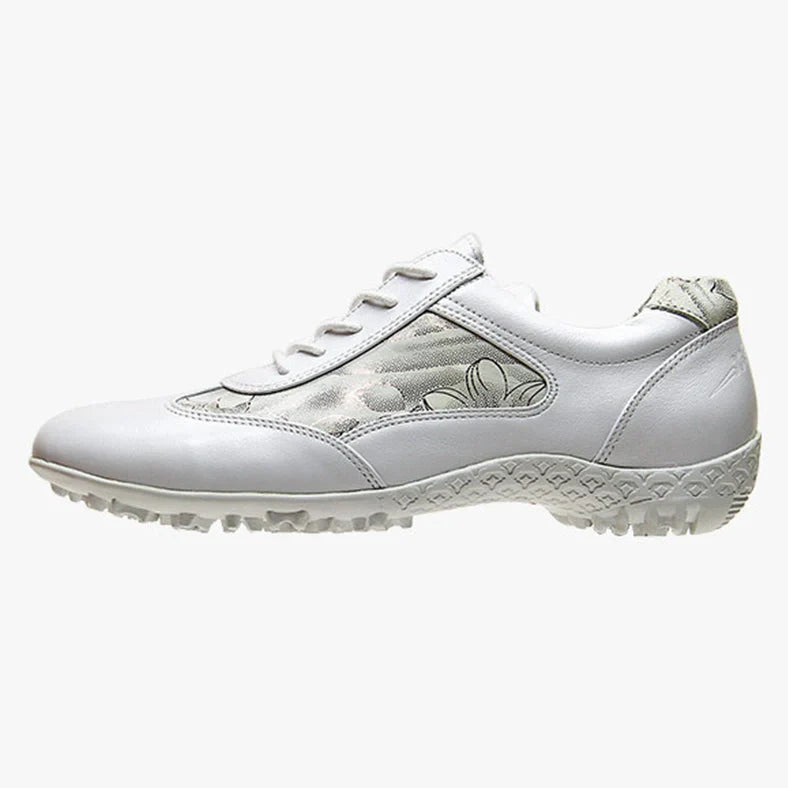 Women's apricot leather sneakers with waterproof cowhide and non-slip rubber soles