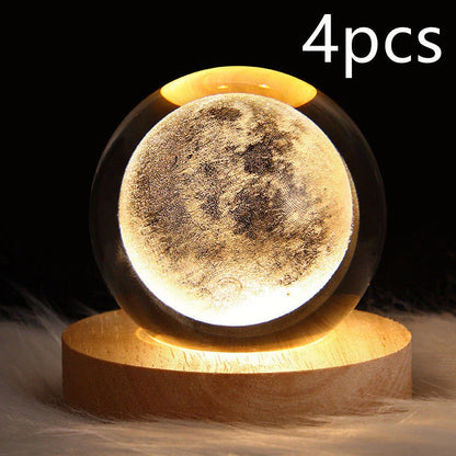 Magical Galaxy Crystal Ball Lamp with captivating 3D celestial lighting effects