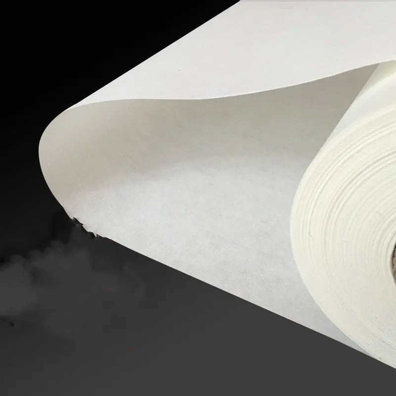 Roll of micro spray coated rice paper for inkjet printing ancient painting reproductions, showing multiple width options