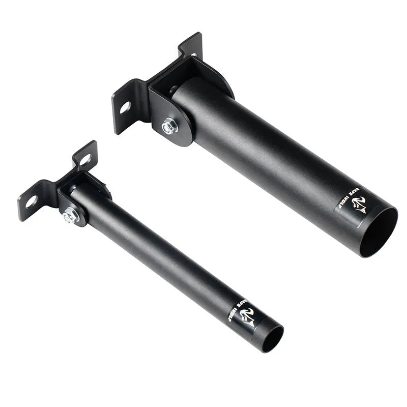 Steel wall-mounted barbell barrel rack with 25 vertical tube slots