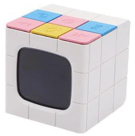 Creative Rubik's Cube Alarm Clock with USB Charging, Voice Control, and LED Night Light