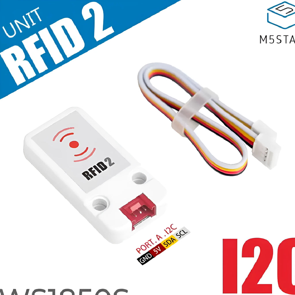 M5Stack RFID2 13.56MHz sensor module with HY2.0-4P cable for Arduino and IoT projects
