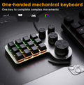 Custom mechanical keypad with 12 keys and 4 knobs, red axis switches, black housing, USB connection