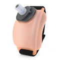 Orange wrist water bottle with Velcro strap for cycling and running sports