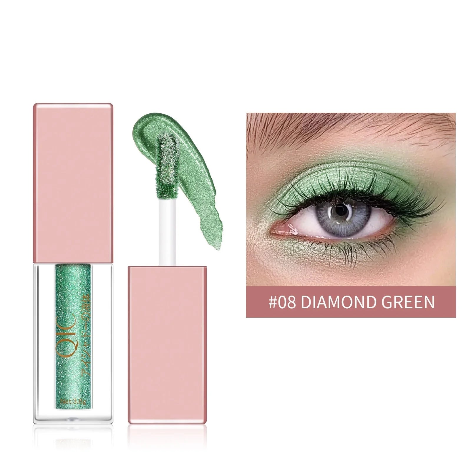 Liquid Eyeshadow with crushed diamond effect in various shades for a glamorous look