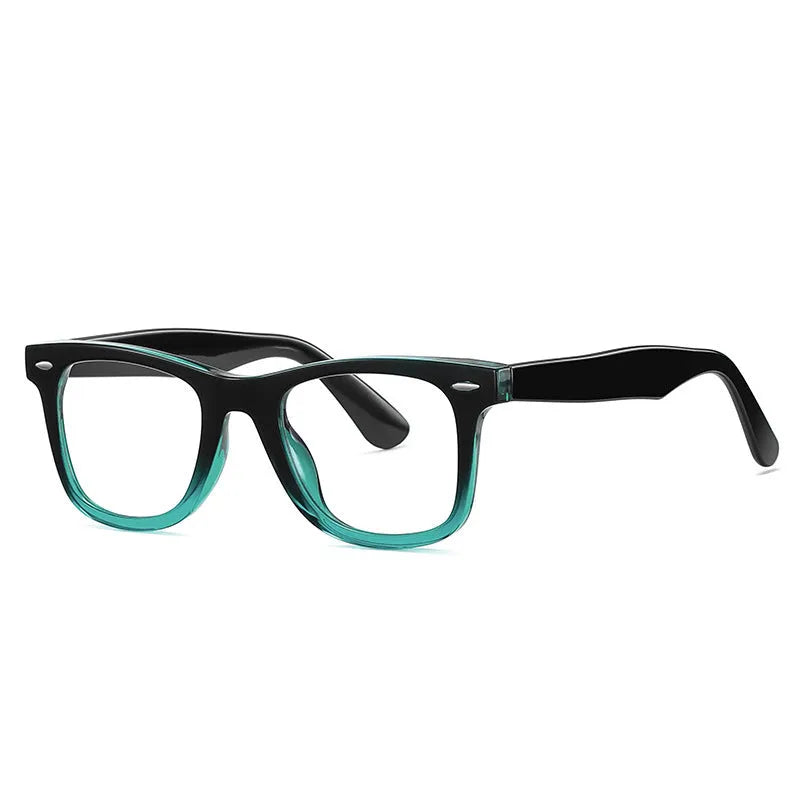 TR90 retro optical glasses frame with anti-blue light PC lenses in full-frame box design