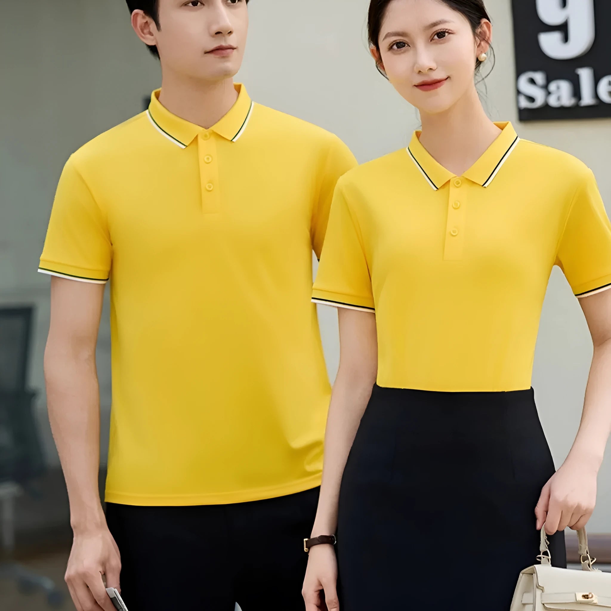 Youth ice ion lapel short sleeve polo shirt in straight cut pullover style