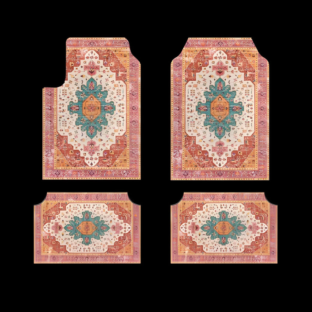 Retro Persian geometric pattern dust-proof stain-resistant car foot mat Polyester Fibre 33x44cm 44x68cm