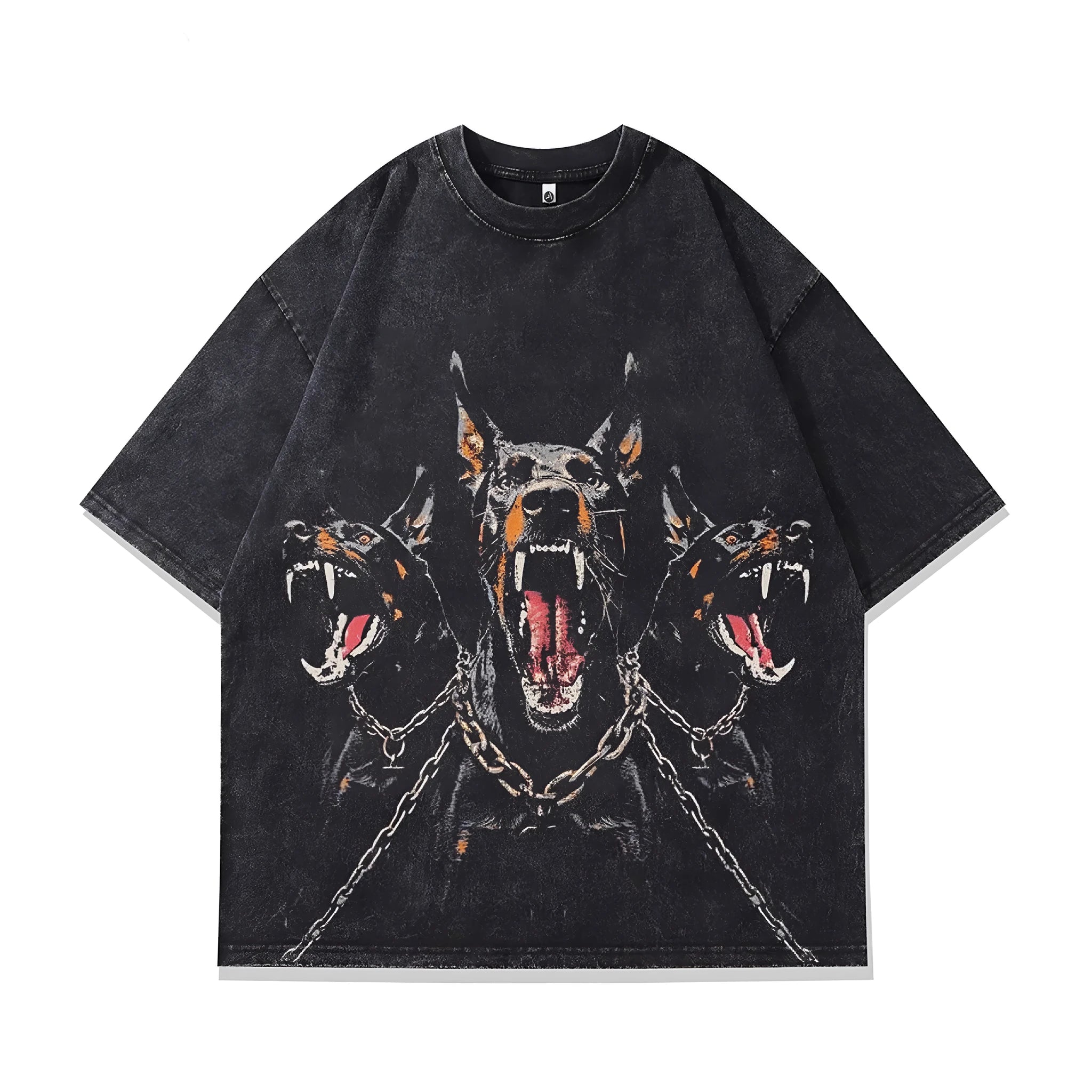 Men's character print cotton T-shirt with short sleeves and loose fit