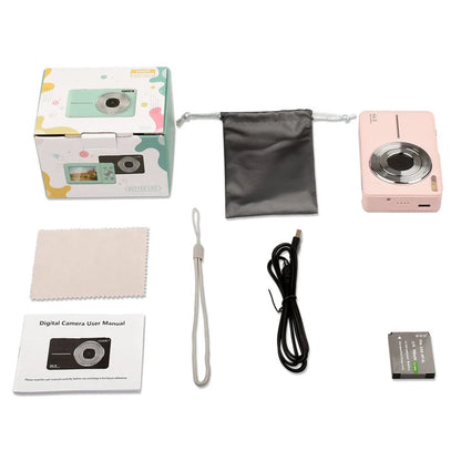 Children's mini digital camera capturing high-quality 44MP photos and 1080P videos