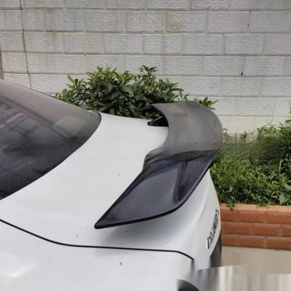 Universal punch-free ABS car spoiler tail wing shown in one of four finish options.