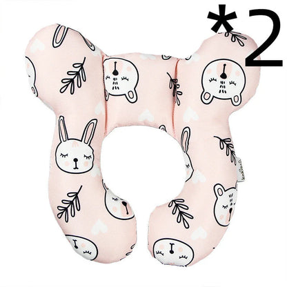 U-shaped baby head support pillow in various styles for car safety seats