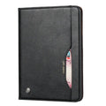 Classic kneading leather flip protective cover for Apple iPad in black, dark brown, and red colours.