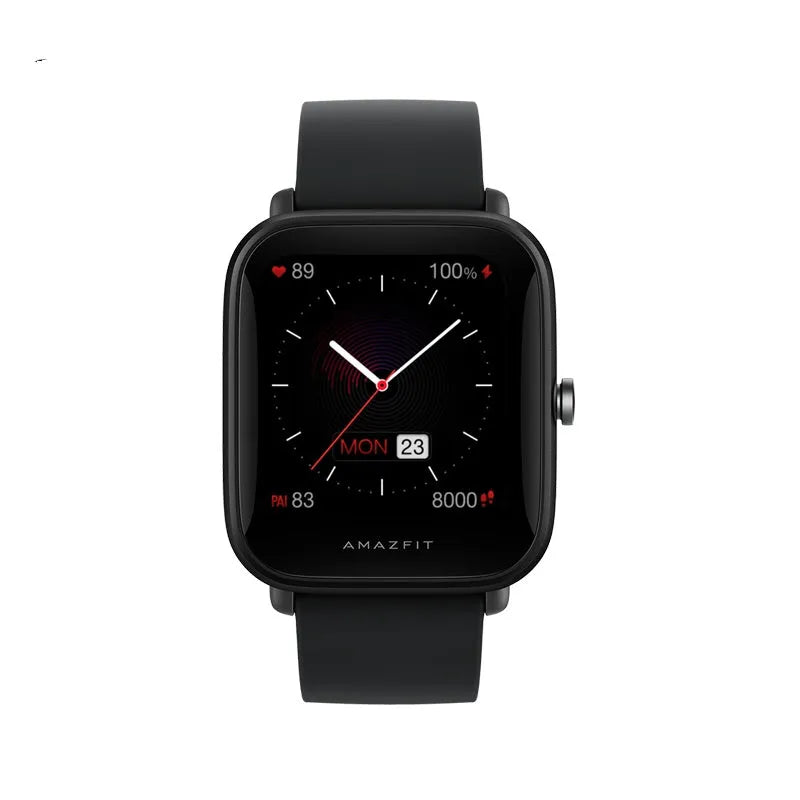 Pine green smartwatch with blood oxygen monitoring on silicone strap showing 1.43-inch colour screen display