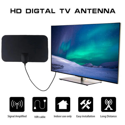 Mini HDTV indoor antenna for European and American digital TV with black box packaging