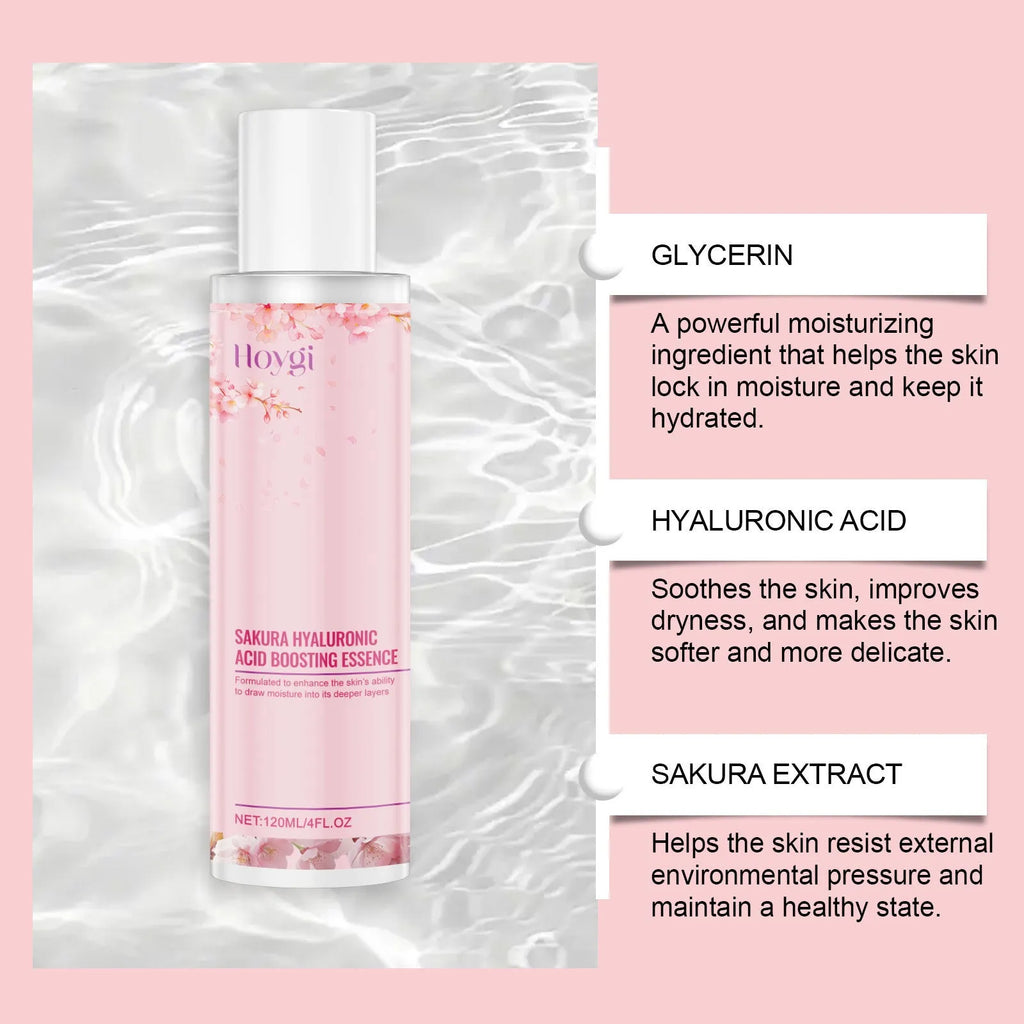 120ml bottle of hyaluronic acid moisturising lotion with cherry blossom extract