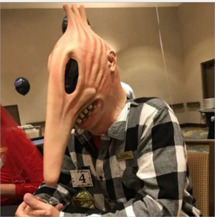 Realistic latex Halloween devil masks in Adam and Barbara styles for a striking costume