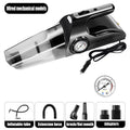 Cordless rechargeable wet dry vacuum cleaner with 5000mbar suction, 2000mAh battery, digital display, ABS body, model A-117, on a white background