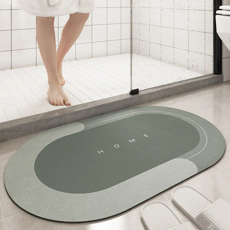 Soft cushion bathroom sliding door floor mat in various colours and sizes