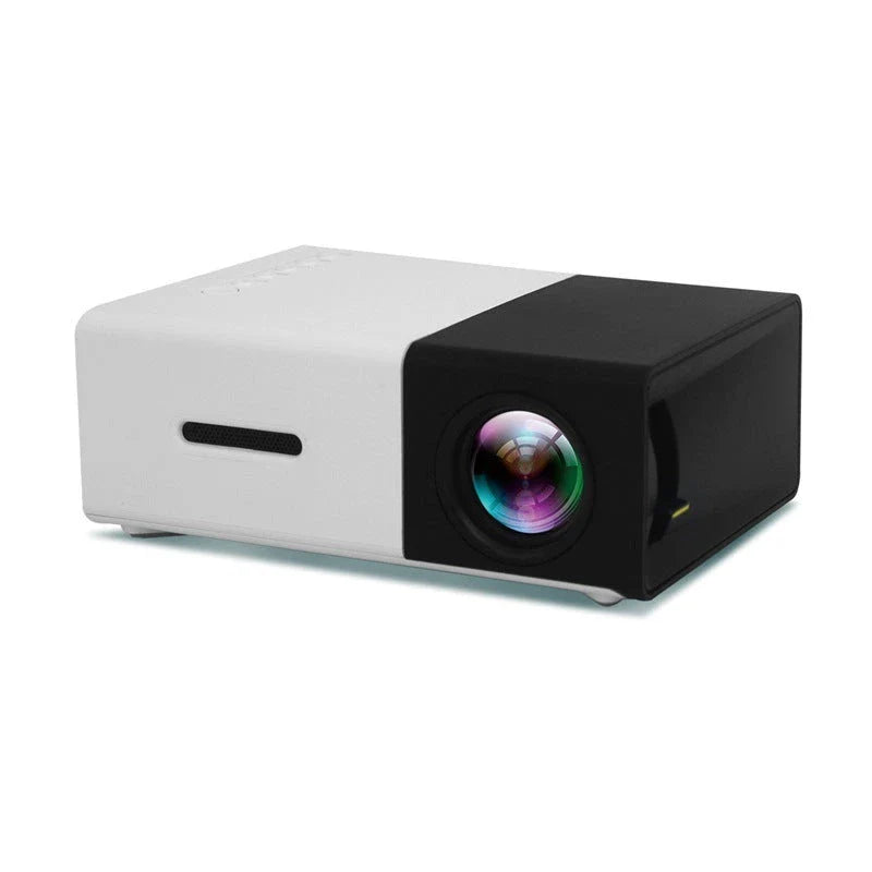 Portable home cinema mini projector with 3D HD LED display, HDMI, USB, and 1080P resolution