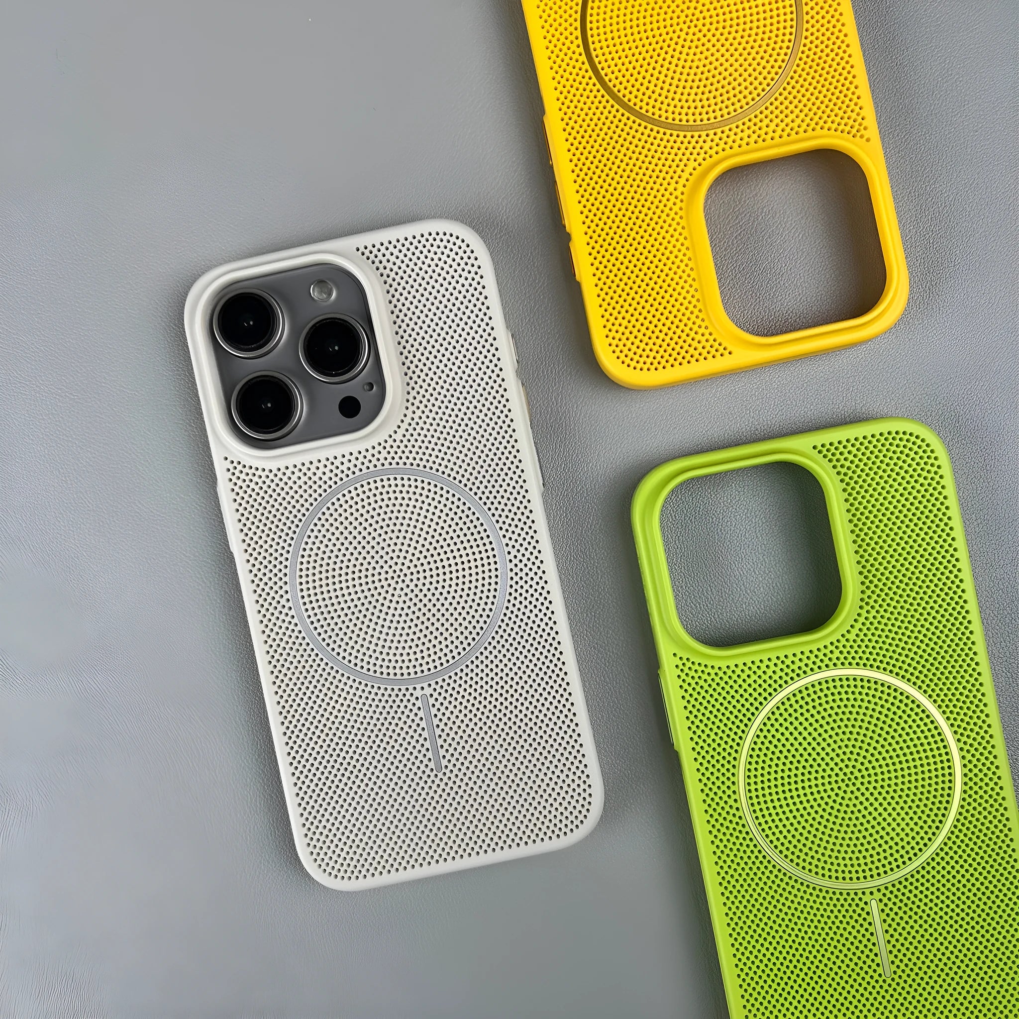 Thin frosted magnetic ring grip phone case for iPhone in multiple colour options.