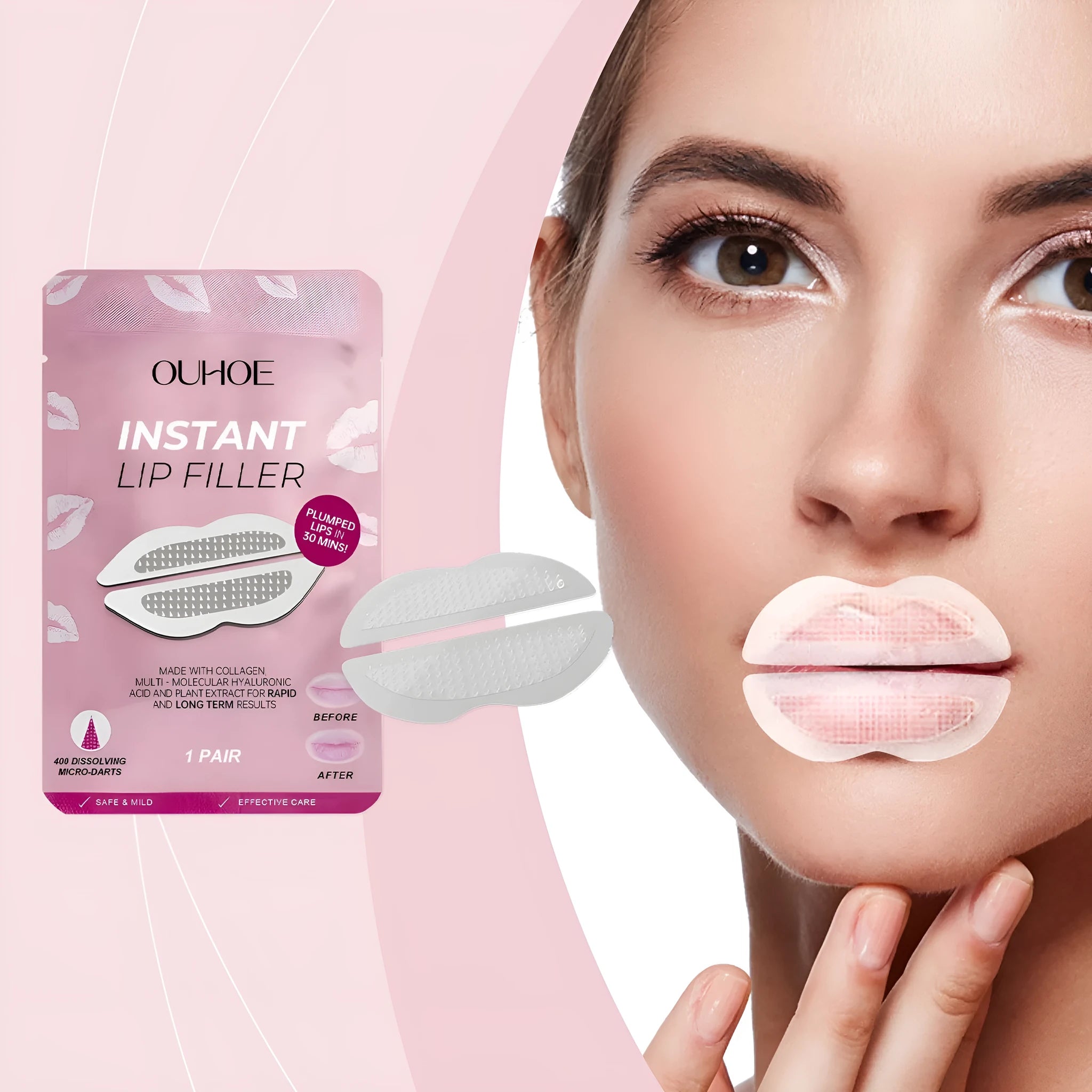 Silicone lip nursing bandage showing 8cm by 12cm patch size
