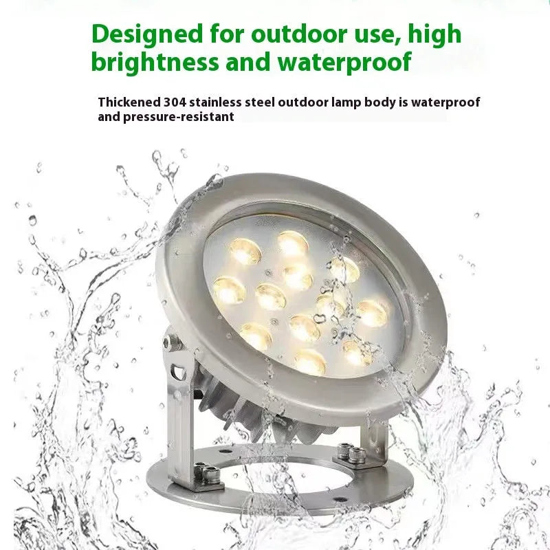LED underwater fountain and pool lamp 6W blue light for swimming pools and fish ponds
