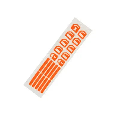 Car window luminous key sticker in PET material with strong adhesion, available in Blue, Green, and Orange for glow-in-dark use on window buttons