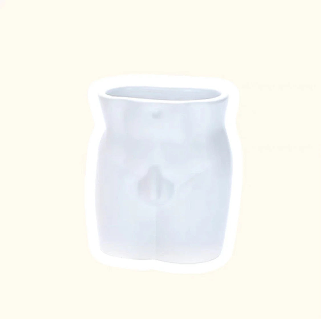 Handcrafted human body ceramic vase with pink and black dots, European style