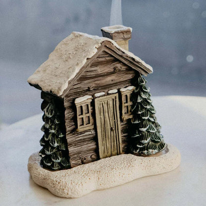 Rustic cottage-style incense burner with A-frame design, perfect for creating a cozy, fragrant atmosphere in your home